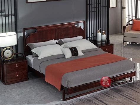 新中式风格卧室家具款式图片，2020年新中式风格床大床定制_儒匠家具