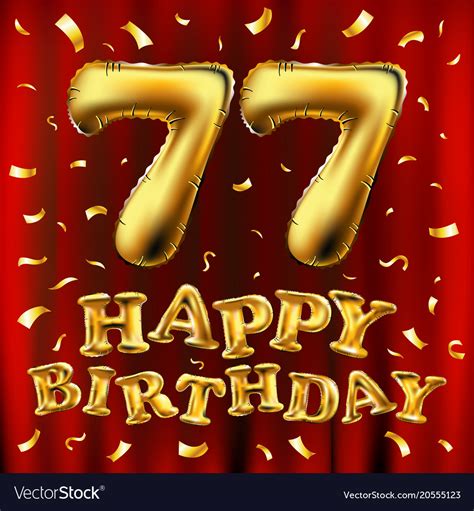 Sterben Sie die Zahl 77 Mit Happy Birthday darauf Stockfoto, Bild ...