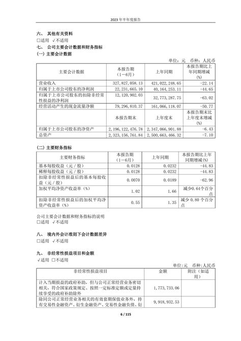 600527-江南高纤-2023年半报度报告_报告-报告厅