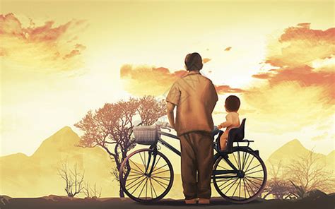 父亲和孩子在一起的快乐瞬间插画图片下载-正版图片600190577-摄图网