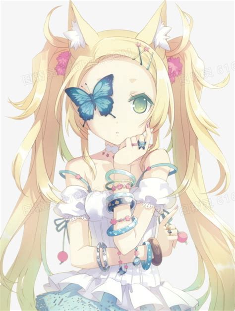 蝴蝶动漫女孩图片