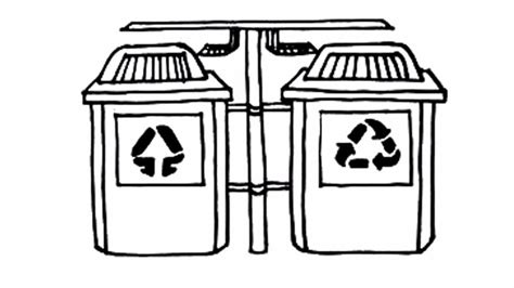 4大垃圾桶的分类简笔画 五种垃圾桶分类简笔画 - 抖兔教育