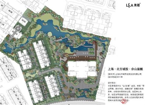 新中式小区规划鸟瞰图