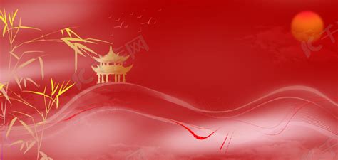 红色中国风红色背景图片免费下载-千库网
