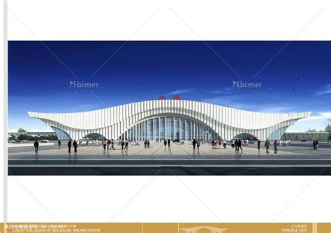大连站公建火车站现代su模型 - SketchUp模型库 - 毕马汇 Nbimer