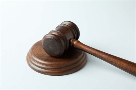 Premium Photo | Wooden judge gavel on white background, close up