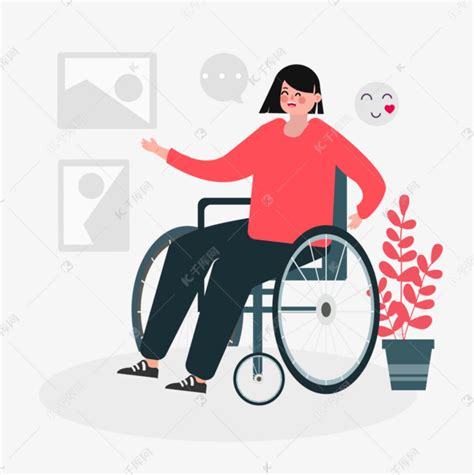 卡通手绘残疾日international day of disabled persons插画素材图片免费下载-千库网