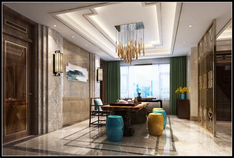 吴江现代港式别墅室内设计方案-室内设计作品-筑龙室内设计论坛