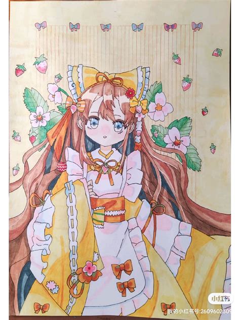 马克笔临摹古风女生头像