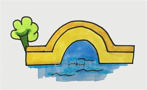 桥儿童画怎么画 桥简笔画步骤 - 水彩迷