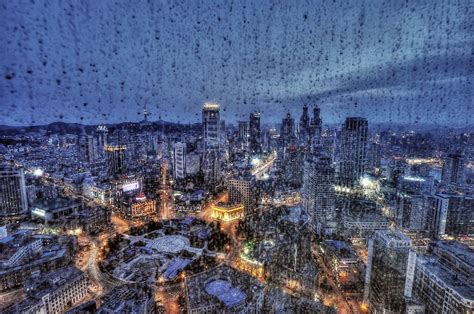 雨景被雨困住的城市图片 雨景被雨困住的城市图片