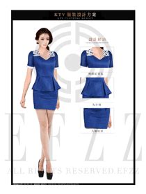 KTV时尚蓝色夜场DJ公主服装设计图812_原创制服设计，职业装设计