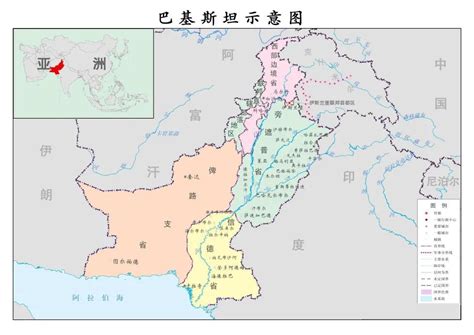 巴基斯坦地形图 - 巴基斯坦地图 - 地理教师网