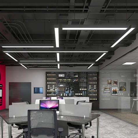 led长条灯办公室吊灯现代简约长方形工作室创意个性工业风办公 - 丰光照明 - 九正建材网