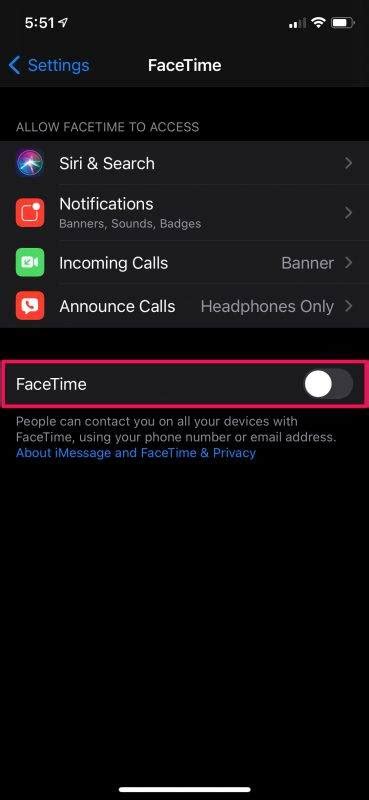 如何在 iPhone / iPad 上禁用 FaceTime-云东方