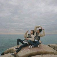 非主流海边情侣头像
