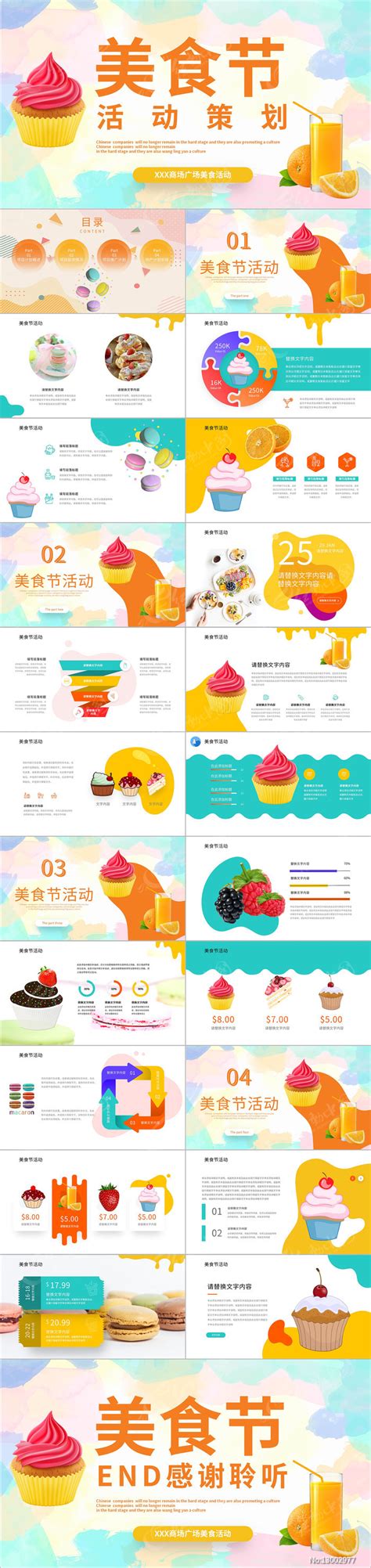 水果食品美食节活动策划方案PPT模板下载_红动中国