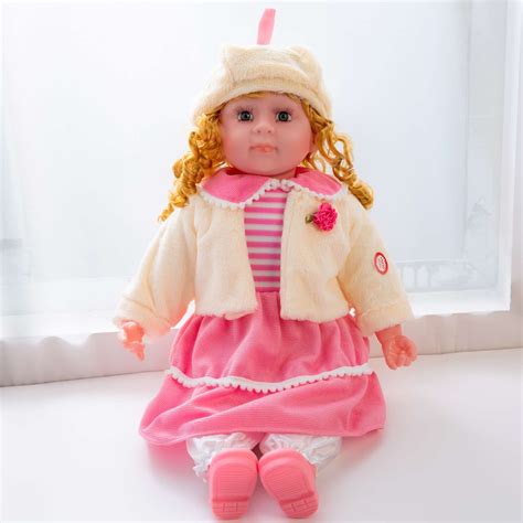 。儿童会说话的娃娃智能对话唱歌小公主布洋娃娃全软胶女孩玩具-阿里巴巴