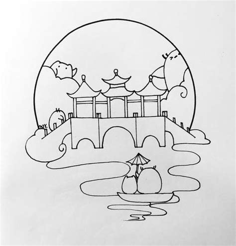 文明泉州的简笔画(泉州文化简笔画) - 抖兔学习网