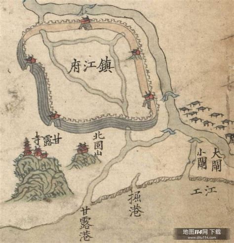 乾隆黄河下游闸坝图1749年[20幅]-地图114网