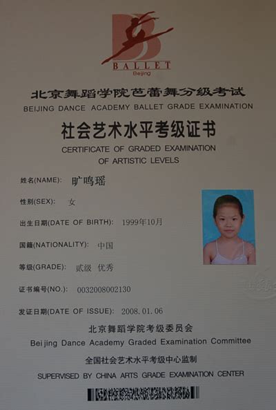 2007年北京舞蹈学院芭蕾舞考级优秀学员(证书)-新闻详细
