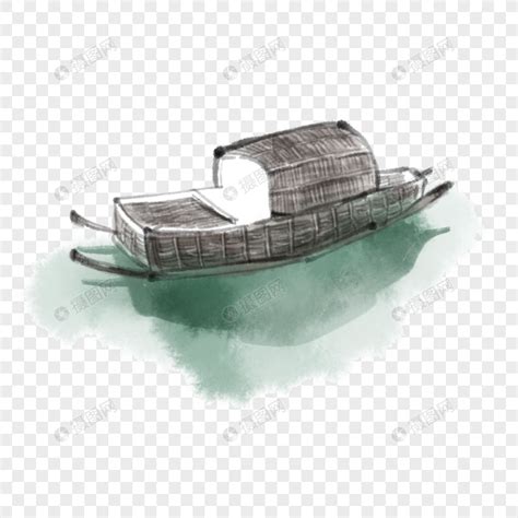 中国水墨古风船只素材图片免费下载-千库网