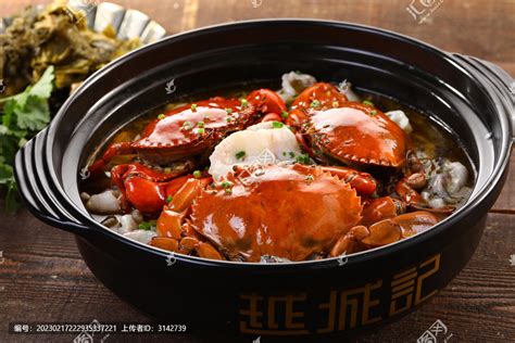 肉蟹酸菜黑鱼煲,中国菜系,食品餐饮,摄影,汇图网www.huitu.com