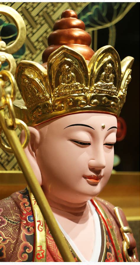 三漫陀地藏王菩萨木雕佛像居家室内装饰品谛听坐骑地藏菩萨像摆件-阿里巴巴