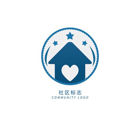社区标志logo模板设计爱心社区发展logo社区LOGOPSD免费下载 - 图星人