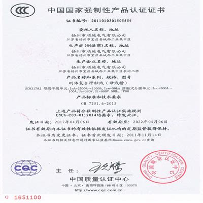 资质证书-扬州市顺驰电气有限公司