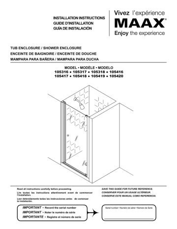 MAAX 105318-900-084-000 Instructions / Assembly | Manualzz