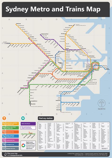 Sydney monorail map - Monorail sydney map (Australia)