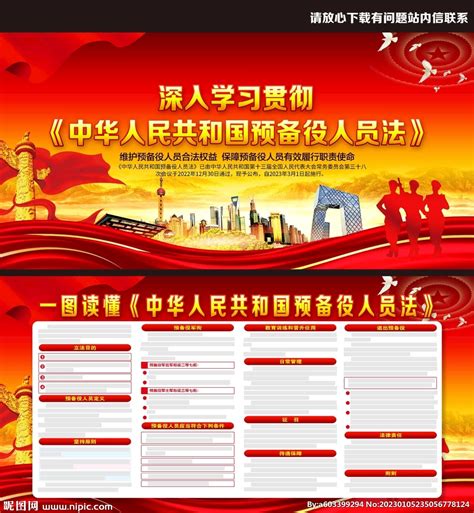 中华人民共和国预备役人员法设计图__广告设计_广告设计_设计图库_昵图网nipic.com