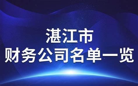 湛江市财务服务公司名单-湛江财务代理公司名录 - 排行榜345