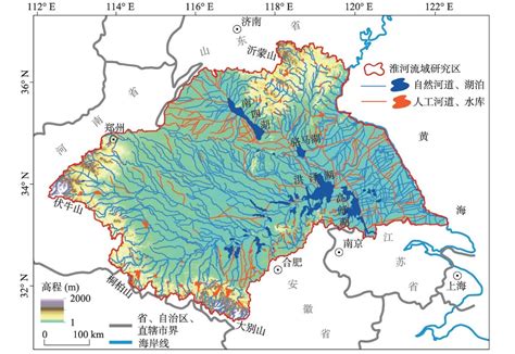 中国七大水系图,淮河水系图,水系图_大山谷图库