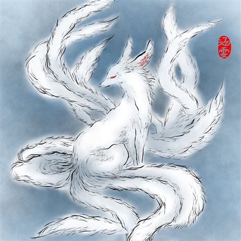 『观山海』·九尾狐|插画|插画习作|看瞧 - 临摹作品 - 站酷 (ZCOOL)