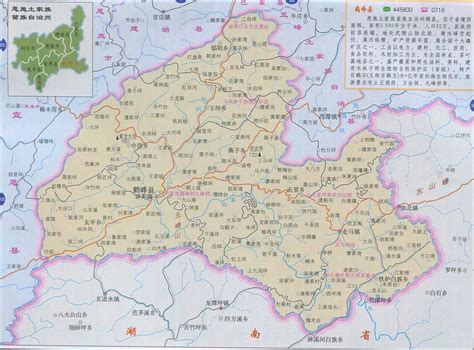 湖北恩施地图图片