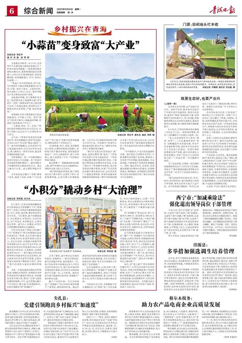 青海日报数字报 | 2023年09月04日 - 第6版：综合新闻