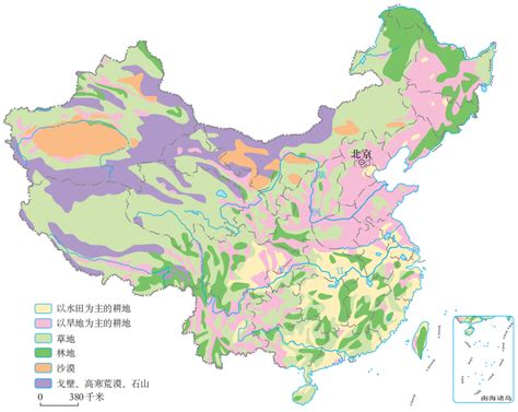 中国主要土地利用类型的分布_中国地图_初高中地理网