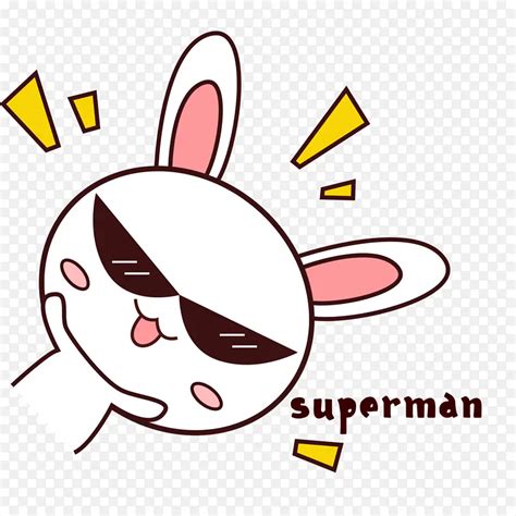 粉嫩可爱小兔子表情包SupermanPNG图片素材下载_图片编号qzvvrrpl-免抠素材网