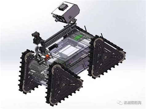 简易履带轮无人车UGV三维图纸 Solidworks设计 – KerYi.net