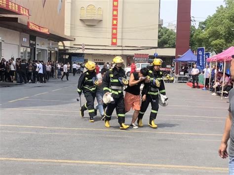 江干保安公司参加采荷街道精品童装市场安全事故联合演练活动--杭州市保安协会