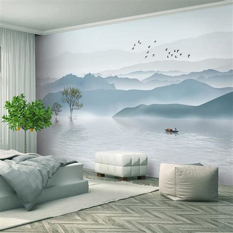 筑室 新中式写意山水墙纸-墙纸壁纸-2021美间（软装设计采购助手）