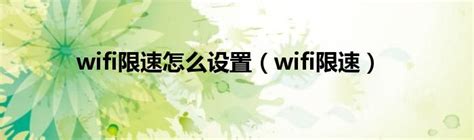 wifi限速软件-手机限速软件-网络限速app-安粉丝网