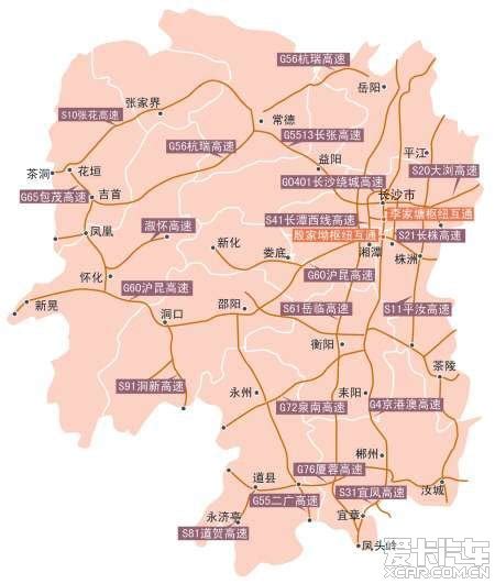 湖南省交通地图全图_交通地图库_地图窝