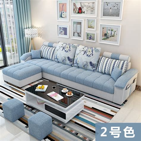 Evita home 简约小户型客厅三人沙发 棉麻系列_设计素材库免费下载-美间设计