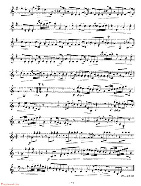 单簧管中外独奏曲《小步舞曲》-单簧管曲谱 - 乐器学习网