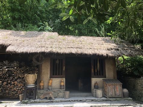 茅草屋图片