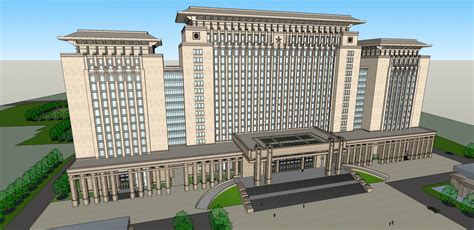 新疆叶城政府办公楼3dmax 模型下载-光辉城市