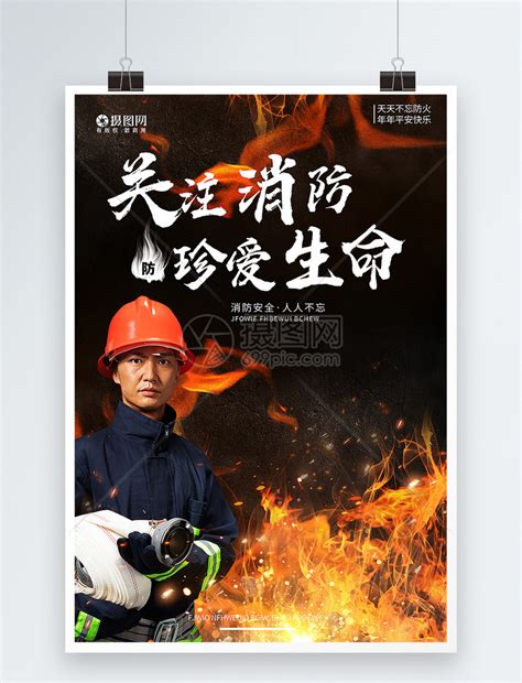 消防安全宣传海报设计图片下载_psd格式素材_熊猫办公